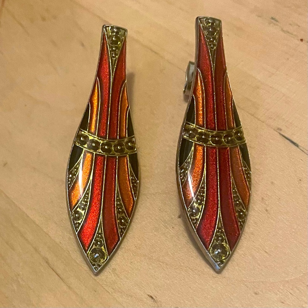 Art Nouveau Unique Earrings